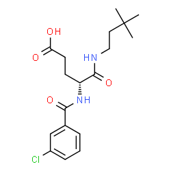 ChemSpider 2D Image | N~2~-(3-Chlorobenzoyl)-N-(3,3-dimethylbutyl)-D-alpha-glutamine | C18H25ClN2O4