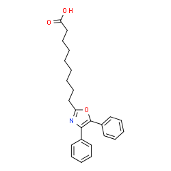 ChemSpider 2D Image | 9-(4,5-Diphenyl-1,3-oxazol-2-yl)nonanoic acid | C24H27NO3