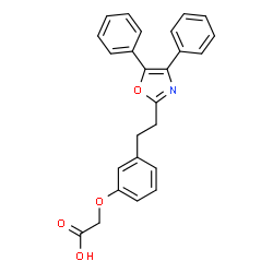 ChemSpider 2D Image | {3-[2-(4,5-Diphenyl-1,3-oxazol-2-yl)ethyl]phenoxy}acetic acid | C25H21NO4