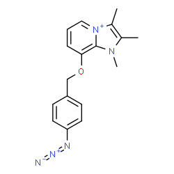 ChemSpider 2D Image | 8-[(4-Azidobenzyl)oxy]-1,2,3-trimethyl-1H-imidazo[1,2-a]pyridin-4-ium | C17H18N5O
