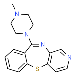 ChemSpider 2D Image | 10-(4-Methyl-1-piperazinyl)pyrido[4,3-b][1,4]benzothiazepine | C17H18N4S
