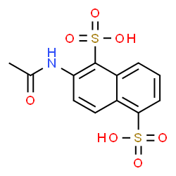 ChemSpider 2D Image | 2-Acetamido-1,5-naphthalenedisulfonic acid | C12H11NO7S2