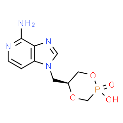 ChemSpider 2D Image | (5S)-5-[(4-Amino-1H-imidazo[4,5-c]pyridin-1-yl)methyl]-1,4,2-dioxaphosphinan-2-ol 2-oxide | C10H13N4O4P