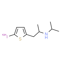 ChemSpider 2D Image | 1-[5-(~131~I)Iodo-2-thienyl]-N-isopropyl-2-propanamine | C10H16131INS