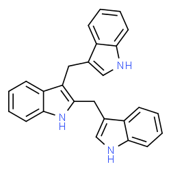 ChemSpider 2D Image | 2,3-Bis(1H-indol-3-ylmethyl)-1H-indole | C26H21N3
