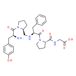 ChemSpider 2D Image | N-{[(2S)-1-(L-Tyrosyl)-2-pyrrolidinyl]methyl}-L-phenylalanyl-L-prolylglycine | C30H39N5O6