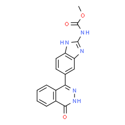 ChemSpider 2D Image | Methyl [5-(4-oxo-3,4-dihydro-1-phthalazinyl)-1H-benzimidazol-2-yl]carbamate | C17H13N5O3