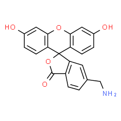 ChemSpider 2D Image | 6-(Aminomethyl)-3',6'-dihydroxy-3H-spiro[2-benzofuran-1,9'-xanthen]-3-one | C21H15NO5