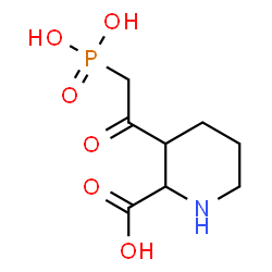 ChemSpider 2D Image | 3-(Phosphonoacetyl)-2-piperidinecarboxylic acid | C8H14NO6P