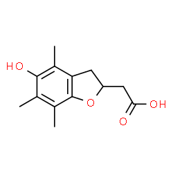 ChemSpider 2D Image | (5-Hydroxy-4,6,7-trimethyl-2,3-dihydro-1-benzofuran-2-yl)acetic acid | C13H16O4