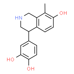ChemSpider 2D Image | 4-(1,2,3,4-Tetrahydro-7-hydroxy-8-methyl-4-isoquinolinyl)-1,2-benzenediol | C16H17NO3