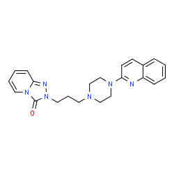 ChemSpider 2D Image | 2-{3-[4-(2-Quinolinyl)-1-piperazinyl]propyl}[1,2,4]triazolo[4,3-a]pyridin-3(2H)-one | C22H24N6O