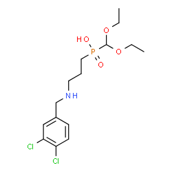 ChemSpider 2D Image | {3-[(3,4-Dichlorobenzyl)amino]propyl}(diethoxymethyl)phosphinic acid | C15H24Cl2NO4P