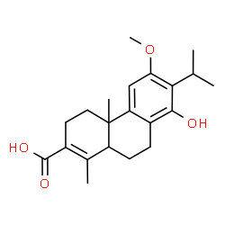 ChemSpider 2D Image | 8-Hydroxy-7-isopropyl-6-methoxy-1,4a-dimethyl-3,4,4a,9,10,10a-hexahydro-2-phenanthrenecarboxylic acid | C21H28O4