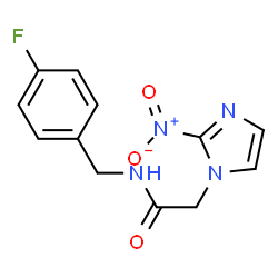 ChemSpider 2D Image | N-(4-Fluorobenzyl)-2-(2-nitro-1H-imidazol-1-yl)acetamide | C12H11FN4O3