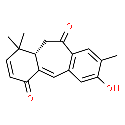 ChemSpider 2D Image | (11aS)-7-Hydroxy-1,1,8-trimethyl-11,11a-dihydro-1H-dibenzo[a,d][7]annulene-4,10-dione | C18H18O3