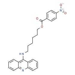 ChemSpider 2D Image | 6-(9-Acridinylamino)hexyl 4-nitrobenzoate | C26H25N3O4