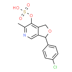 ChemSpider 2D Image | 3-(4-Chlorophenyl)-6-methyl-1,3-dihydrofuro[3,4-c]pyridin-7-yl hydrogen sulfate | C14H12ClNO5S