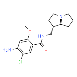 ChemSpider 2D Image | 4-Amino-5-chloro-N-[(1S,7aS)-hexahydro-1H-pyrrolizin-1-ylmethyl]-2-methoxybenzamide | C16H22ClN3O2