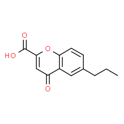 ChemSpider 2D Image | 4-Oxo-6-propyl-4H-chromene-2-carboxylic acid | C13H12O4