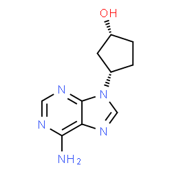 ChemSpider 2D Image | (1R,3S)-3-(6-Amino-9H-purin-9-yl)cyclopentanol | C10H13N5O