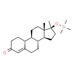 ChemSpider 2D Image | (17beta)-17-Methyl-17-[(trimethylsilyl)oxy]estr-4-en-3-one | C22H36O2Si