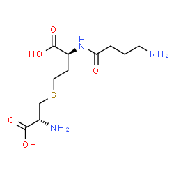 ChemSpider 2D Image | N-(4-Aminobutanoyl)-S-[(2R)-2-amino-2-carboxyethyl]-L-homocysteine | C11H21N3O5S