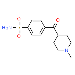 ChemSpider 2D Image | 4-[(1-Methyl-4-piperidinyl)carbonyl]benzenesulfonamide | C13H18N2O3S