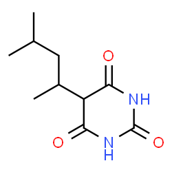 ChemSpider 2D Image | 5-(4-Methyl-2-pentanyl)-2,4,6(1H,3H,5H)-pyrimidinetrione | C10H16N2O3