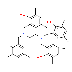 ChemSpider 2D Image | 2,2',2'',2'''-{1,2-Ethanediylbis[nitrilobis(methylene)]}tetrakis(4,6-dimethylphenol) | C38H48N2O4
