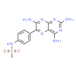 ChemSpider 2D Image | N-[4-(2,4,7-Triamino-6-pteridinyl)phenyl]methanesulfonamide | C13H14N8O2S