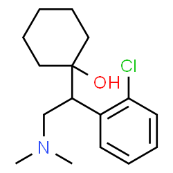 ChemSpider 2D Image | 1-(2-(Dimethylamino)-1-(2-chlorophenyl)ethyl)cyclohexanol | C16H24ClNO