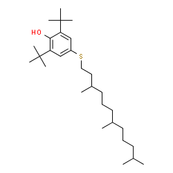 ChemSpider 2D Image | 2,6-Di-tert-butyl-4-[(3,7,11-trimethyldodecyl)sulfanyl]phenol | C29H52OS