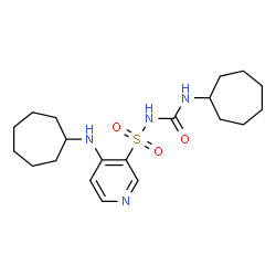 ChemSpider 2D Image | 4-(Cycloheptylamino)-N-(cycloheptylcarbamoyl)-3-pyridinesulfonamide | C20H32N4O3S