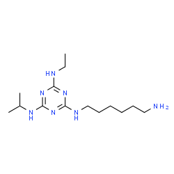 ChemSpider 2D Image | N~2~-(6-Aminohexyl)-N~4~-ethyl-N~6~-isopropyl-1,3,5-triazine-2,4,6-triamine | C14H29N7