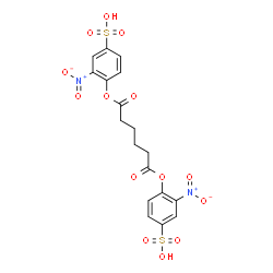 ChemSpider 2D Image | 4,4'-[(1,6-Dioxo-1,6-hexanediyl)bis(oxy)]bis(3-nitrobenzenesulfonic acid) | C18H16N2O14S2
