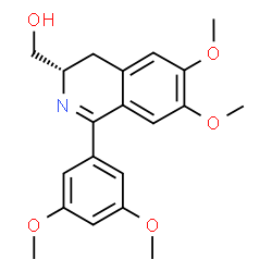 ChemSpider 2D Image | (S)-1-(3,5-Dimethoxyphenyl)-3,4-dihydro-6,7-dimethoxy-3-isoquinolinemethanol | C20H23NO5