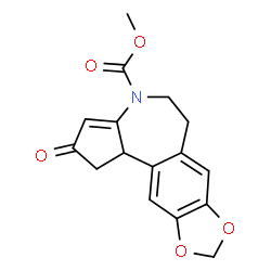 ChemSpider 2D Image | methyl 1,2,4,5,6,10b-hexahydro-8,9-methylenedioxy-2-oxobenzo(d)cyclopenta(b)azepine-4-carboxylate | C16H15NO5