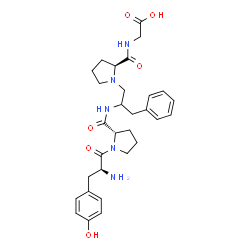 ChemSpider 2D Image | 1-{3-Phenyl-2-[(L-tyrosyl-L-prolyl)amino]propyl}-L-prolylglycine | C30H39N5O6