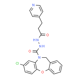 ChemSpider 2D Image | 8-Chloro-N'-[3-(4-pyridinyl)propanoyl]dibenzo[b,f][1,4]oxazepine-10(11H)-carbohydrazide | C22H19ClN4O3