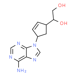 ChemSpider 2D Image | 1-[4-(6-Amino-9H-purin-9-yl)-2-cyclopenten-1-yl]-1,2-ethanediol | C12H15N5O2