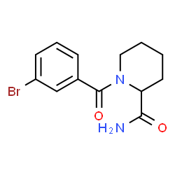 ChemSpider 2D Image | 1-(3-Bromobenzoyl)-2-piperidinecarboxamide | C13H15BrN2O2