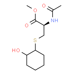 ChemSpider 2D Image | Methyl N-acetyl-S-(2-hydroxycyclohexyl)-L-cysteinate | C12H21NO4S