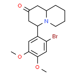 ChemSpider 2D Image | 4-(2-Bromo-4,5-dimethoxyphenyl)octahydro-2H-quinolizin-2-one | C17H22BrNO3
