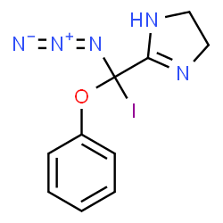 ChemSpider 2D Image | 2-[Azido(iodo)phenoxymethyl]-4,5-dihydro-1H-imidazole | C10H10IN5O
