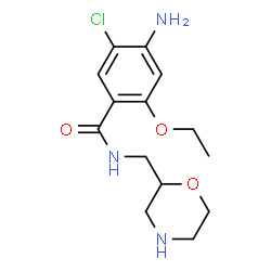 ChemSpider 2D Image | 4-Amino-5-chloro-2-ethoxy-N-(2-morpholinylmethyl)benzamide | C14H20ClN3O3
