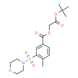 ChemSpider 2D Image | 2-[(2-Methyl-2-propanyl)oxy]-2-oxoethyl 4-methyl-3-(4-morpholinylsulfonyl)benzoate | C18H25NO7S