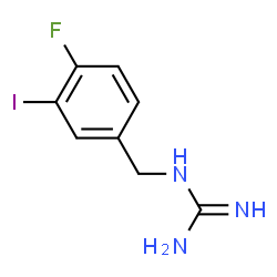ChemSpider 2D Image | 1-(4-Fluoro-3-iodobenzyl)guanidine | C8H9FIN3