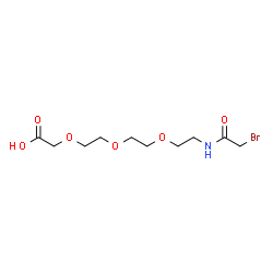 ChemSpider 2D Image | 14-Bromo-13-oxo-3,6,9-trioxa-12-azatetradecan-1-oic acid | C10H18BrNO6