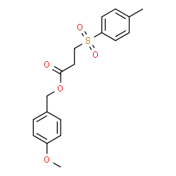 ChemSpider 2D Image | 4-Methoxybenzyl 3-[(4-methylphenyl)sulfonyl]propanoate | C18H20O5S